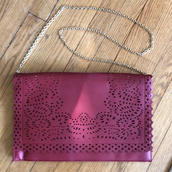 Handbags - Red cut out briefcase style portfolio 💼